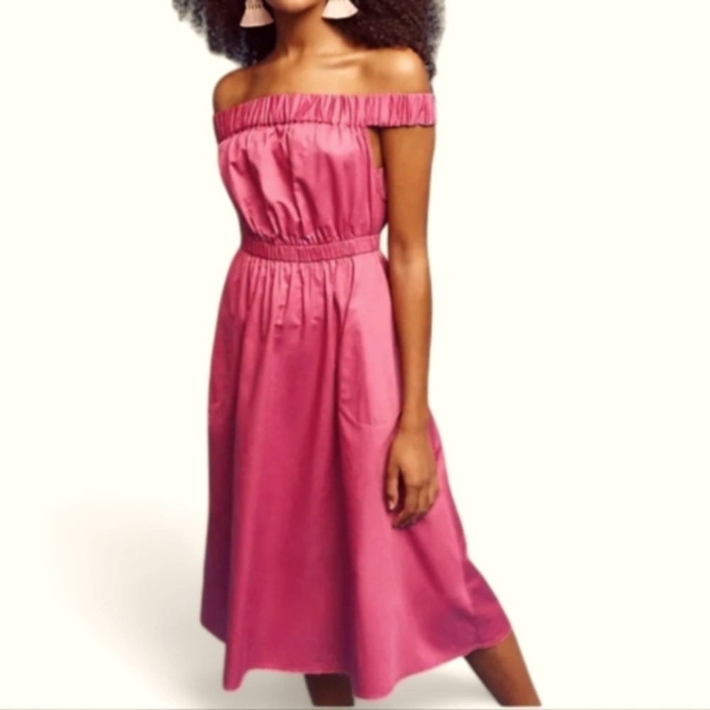 Anthropologie Maeve Mona Off the Shoulder Dress W/ Pockets